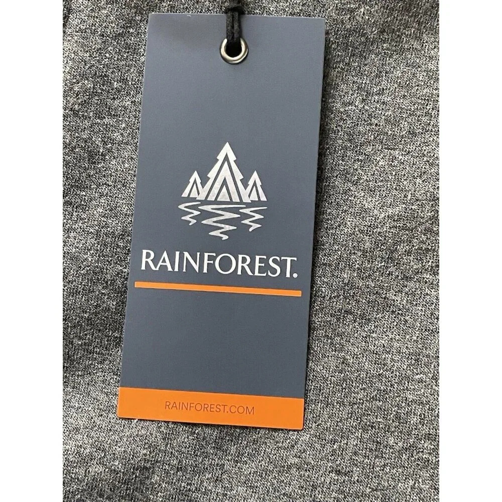 NWT Men’s RAINFOREST Gray Quarter Zip Sweatshirt Fleece Size XL - Picture 4 of 8